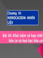 Bài 34. Khái niệm về hợp chất hữu cơ và hoá học hữu cơ