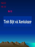 Bài 52. Tinh bột và xenlulozơ