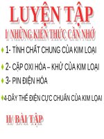 Bài 22. Luyện tập: Tính chất của kim loại