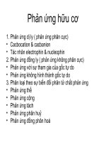 Bài 23. Phản ứng hữu cơ