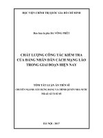 Chất lượng công tác kiểm tra của Đảng Nhân dân cách mạng Lào trong giai đoạn hiện nay (tt)