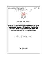 So sánh kết quả khởi động trưởng thành noãn bằng GnRH agonist và hCG trên bệnh nhân được kích thích buồng trứng bằng phác đồ GnRH antagonist tại Bệnh viện Bưu Điện
