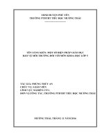 SKKN đề tài một số BIỆN PHÁP GIÁO dục bảo vệ môi trường đối với môn khoa học lớp 5 