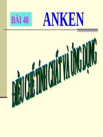 Bài 40 Anken Tính chất điều chế ứng dụng