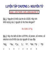 Bài 3. Luyện tập: Thành phần nguyên tử