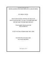 Bảo vệ bản quyền ảnh màu kỹ thuật số bằng lược đồ thủy vân dựa vào phép biến đổi DFT kết hợp với phép biến đổi SIFT (LV thạc sĩ)