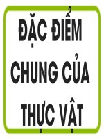 Bài 3. Đặc điểm chung của thực vật