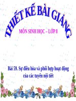 Bài 59. Sự điều hòa và phối hợp hoạt động của các tuyến nội tiết