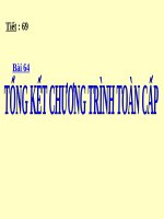 Bài 64. Tổng kết chương trình toàn cấp