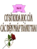 Bài 63. Cơ sở khoa học của các biện pháp tránh thai