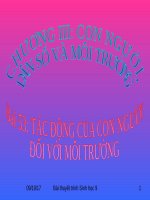 Bài 53. Tác động của con người đối với môi trường