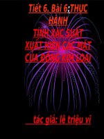 Bài 6. Thực hành: Tính xác suất xuất hiện các mặt của đồng kim loại