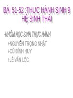 Bài 51. Thực hành: Hệ sinh thái