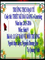 Bài 61. Luật Bảo vệ môi trường