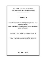 Nghiên cứu khảo sát động lực học các vật thể khác nhau trên mô hình ống gió dựa trên các cảm biến lực (tt) 