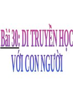Bài 30. Di truyền học với con người