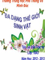 Bài 1. Các cấp tổ chức của thế giới sống