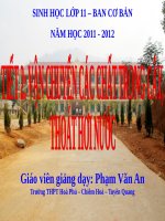 Bài 2. Vận chuyển các chất trong cây