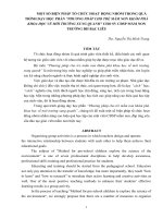 Tổ chức hoạt động nhóm trong quá trình dạy học phần  Phương pháp cho trẻ mầm non khám phá khoa hoc về môi trường xung quanh