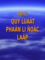 Bài 12. Quy luật phân li độc lập