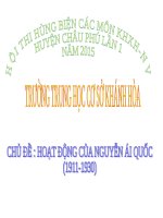 Bài 16. Hoạt động của Nguyễn Ái Quốc ở nước ngoài trong những năm 1919-1925