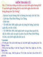 Bài 27. Khởi nghĩa Yên Thế và phong trào chống Pháp của đồng bào miền núi cuối thế kỉ XIX