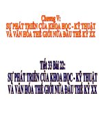 Bài 22. Sự phát triển của khoa học - kĩ thuật và văn hoá thế giới nửa đầu thế kỉ XX