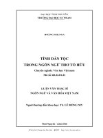 Tính dân tộc trong ngôn ngữ thơ Tố Hữu (LV thạc sĩ)