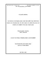 Xây dựng cơ sở khoa học cho việc điều tra thể tích thân cây từ kích thước gốc chặt của một số loài cây ở rừng tự nhiên vùng bắc trung bộ 