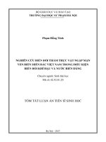 Nghiên cứu biến đổi thảm thực vật ngập mặn ven biển miền Bắc Việt Nam trong điều kiện biến đổi khí hậu và nước biển dâng