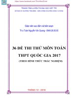 Tuyển chọn 36 đề thi thử THPT quốc gia 2017 môn toán có đáp án 