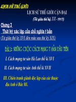 Bài 1. Những cuộc cách mạng tư sản đầu tiên