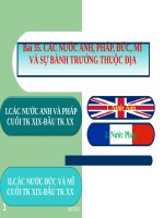 Bài 35. Các nước Anh, Pháp, Đức, Mĩ và sự bành trướng thuộc địa