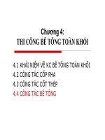[Kỹ thuật thi công]Chuơng 4.1-Bê tông