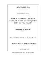 Hát Hầu Vua trong lễ cấp sắc của người Dao Lô Gang ở Hợp Tiến, Đồng Hỷ, Thái Nguyên (LV thạc sĩ)