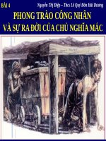 Bài 4. Phong trào công nhân và sự ra đời của chủ nghĩa Mác