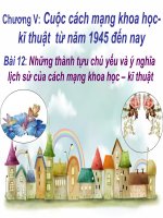 Bai 12. Những thành tựu chủ yếu và ý nghĩa lịch sử của cách mạng khoa học - kĩ thuật