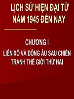 Bài 1. Liên Xô và các nước Đông Âu từ năm 1945 đến giữa những năm 70 của thế kỉ XX