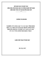 Nghiên cứu sàng lọc và các đặc tính sinh học của một số nấm đảm trong sinh tổng hợp EPS, kháng vi sinh vật, tạo laccase từ các vùng sinh thái khác nhau (LV thạc sĩ)