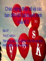 Bài 47. Thực hành: Tìm hiểu một số bệnh truyền nhiễm phổ biến ở địa phương