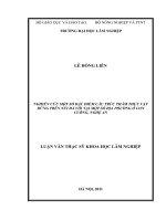 Nghiên cứu một số đặc điểm cấu trúc thảm thực vật rừng trên núi đá vôi tại một số địa phương ở con cuông, nghệ an 