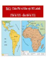 Bài 5. Châu Phi và khu vực Mĩ Latinh (Thế kỉ XIX - đầu thế kỉ XX)