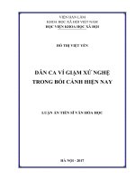 Dân ca ví giặm xứ Nghệ trong bối cảnh hiện nay (LA tiến sĩ)