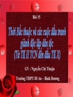 Bài 15. Thời Bắc thuộc và các cuộc đấu tranh giành độc lập dân tộc (Từ thế kỉ II TCN đến đầu thế kỉ X)