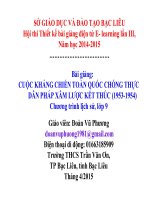 Bài 27. Cuộc kháng chiến toàn quốc chống thực dân Pháp xâm lược kết thúc (1953 - 1954)