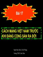 Bài 17. Cách mạng Việt Nam trước khi Đảng Cộng sản ra đời