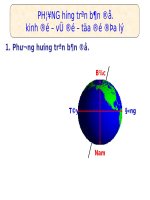 Bài 4. Phương hướng trên bản đồ. Kinh độ, vĩ độ và tọa độ địa lí
