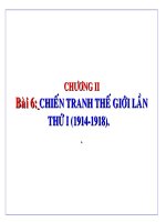 Bài 6. Chiến tranh thế giới thứ nhất (1914 - 1918)
