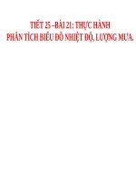 Bài 21. Thực hành : Phân tích biểu đồ nhiệt độ, lượng mưa
