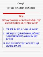 Bài 24. Việt Nam trong năm đầu sau thắng lợi của cuộc kháng chiến chống Mĩ, cứu nước năm 1975